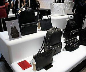 Toyooka bags on a display stand